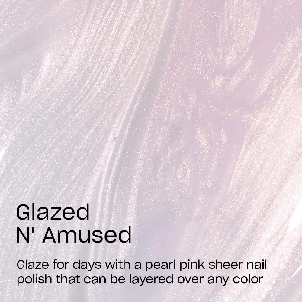 imageOPI Nail Lacquer Nail Polish  Opaque Light White ampamp Gray Shimmer Chip Resistant Nail Polish  Vegan Fast Drying Streak FreeGlazed N Amused
