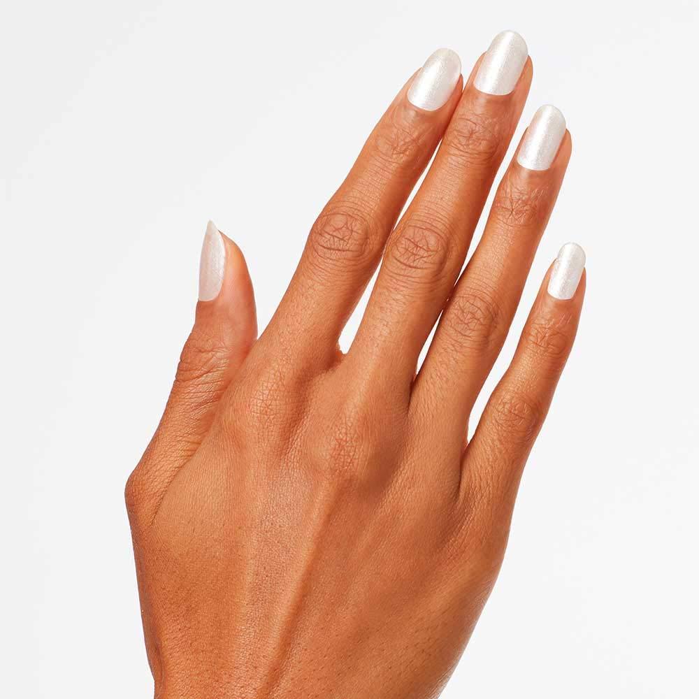 imageOPI Nail Lacquer Nail Polish  Opaque Light White ampamp Gray Shimmer Chip Resistant Nail Polish  Vegan Fast Drying Streak FreeHappy Anniversary