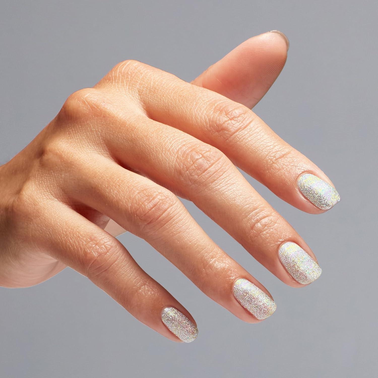imageOPI Nail Lacquer Nail Polish  Opaque Light White ampamp Gray Shimmer Chip Resistant Nail Polish  Vegan Fast Drying Streak FreeI Cancertainly Shine