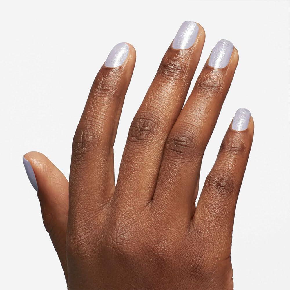 imageOPI Nail Lacquer Nail Polish  Opaque Light White ampamp Gray Shimmer Chip Resistant Nail Polish  Vegan Fast Drying Streak FreeSnatchd Silver