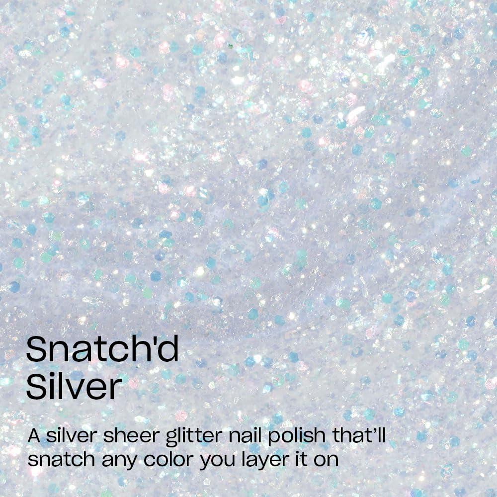 imageOPI Nail Lacquer Nail Polish  Opaque Light White ampamp Gray Shimmer Chip Resistant Nail Polish  Vegan Fast Drying Streak FreeSnatchd Silver