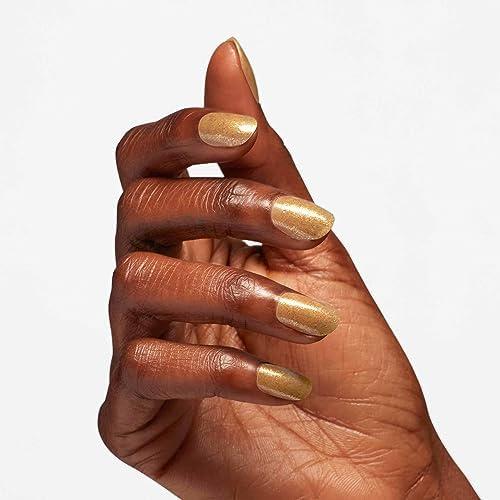 imageOPI Nail Lacquer Nail Polish  Opaque Orange ampamp Yellow Shimmer Chip Resistant Nail Polish  Vegan Fast Drying Streak FreeFive Golden Flings