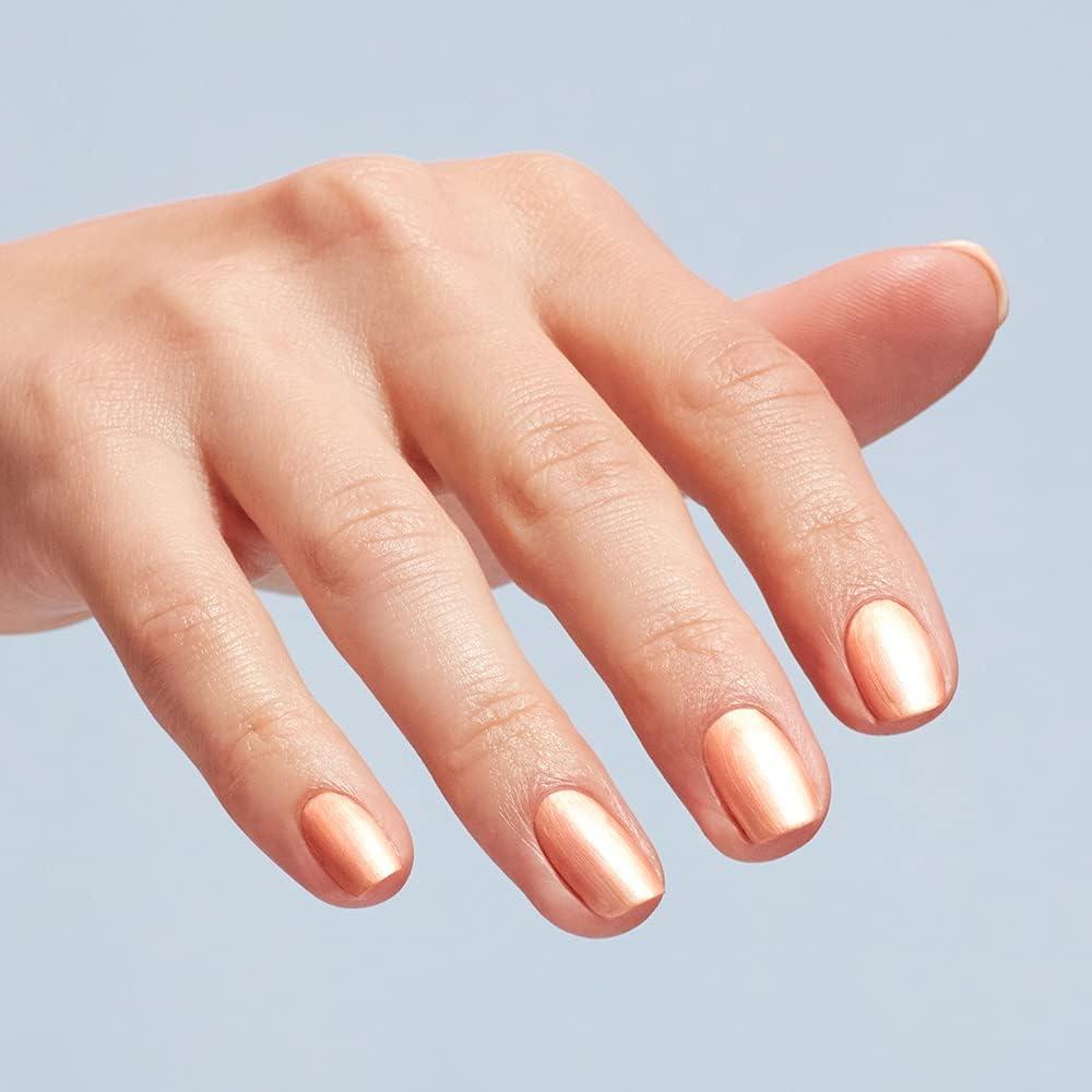imageOPI Nail Lacquer Nail Polish  Opaque Orange ampamp Yellow Shimmer Chip Resistant Nail Polish  Vegan Fast Drying Streak FreeSanding in Stilettos
