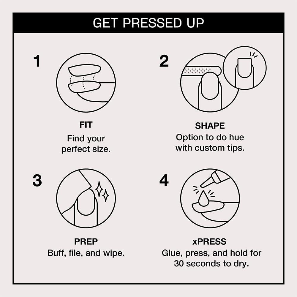 imageOPI xPRESSON Press on Nails  Long Almond Shape Nail Art  30 Count With Glue  Instant GelLike Salon Manicure  Long Lasting Reusable NondamagingGlass Slipper