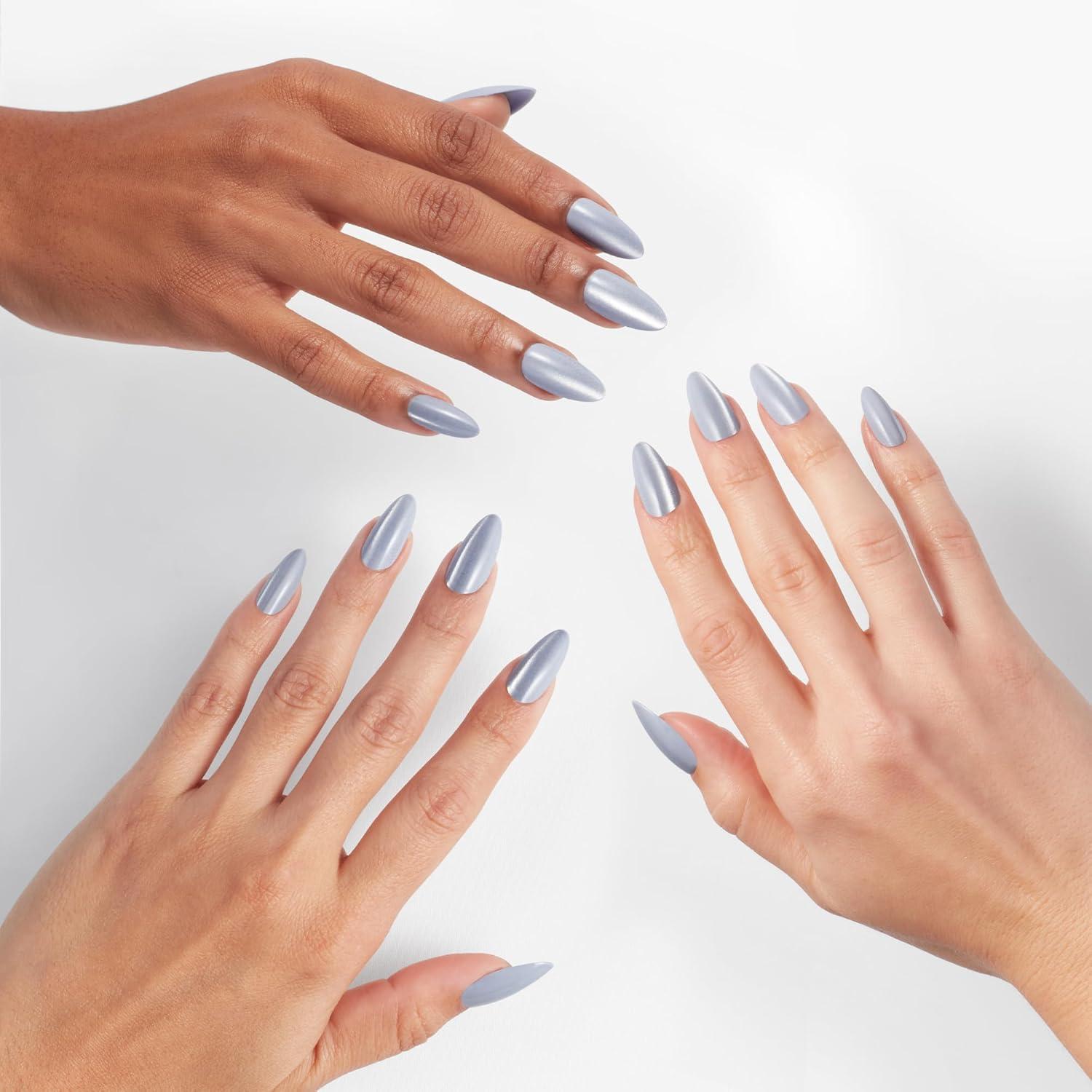 imageOPI xPRESSON Press on Nails  Long Almond Shape Nail Art  30 Count With Glue  Instant GelLike Salon Manicure  Long Lasting Reusable NondamagingTrailglazer