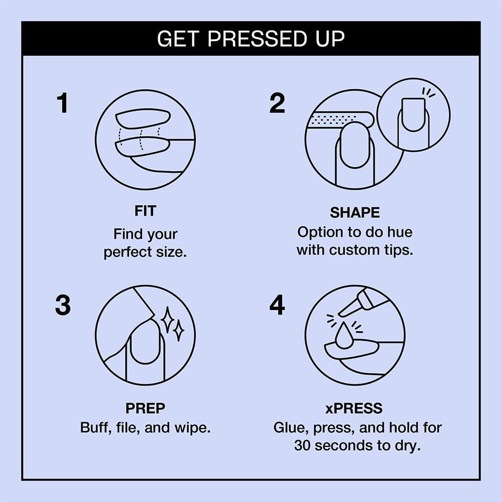 imageOPI xPRESSON Press on Nails  Long Almond Shape Nail Art  30 Count With Glue  Instant GelLike Salon Manicure  Long Lasting Reusable NondamagingTrailglazer
