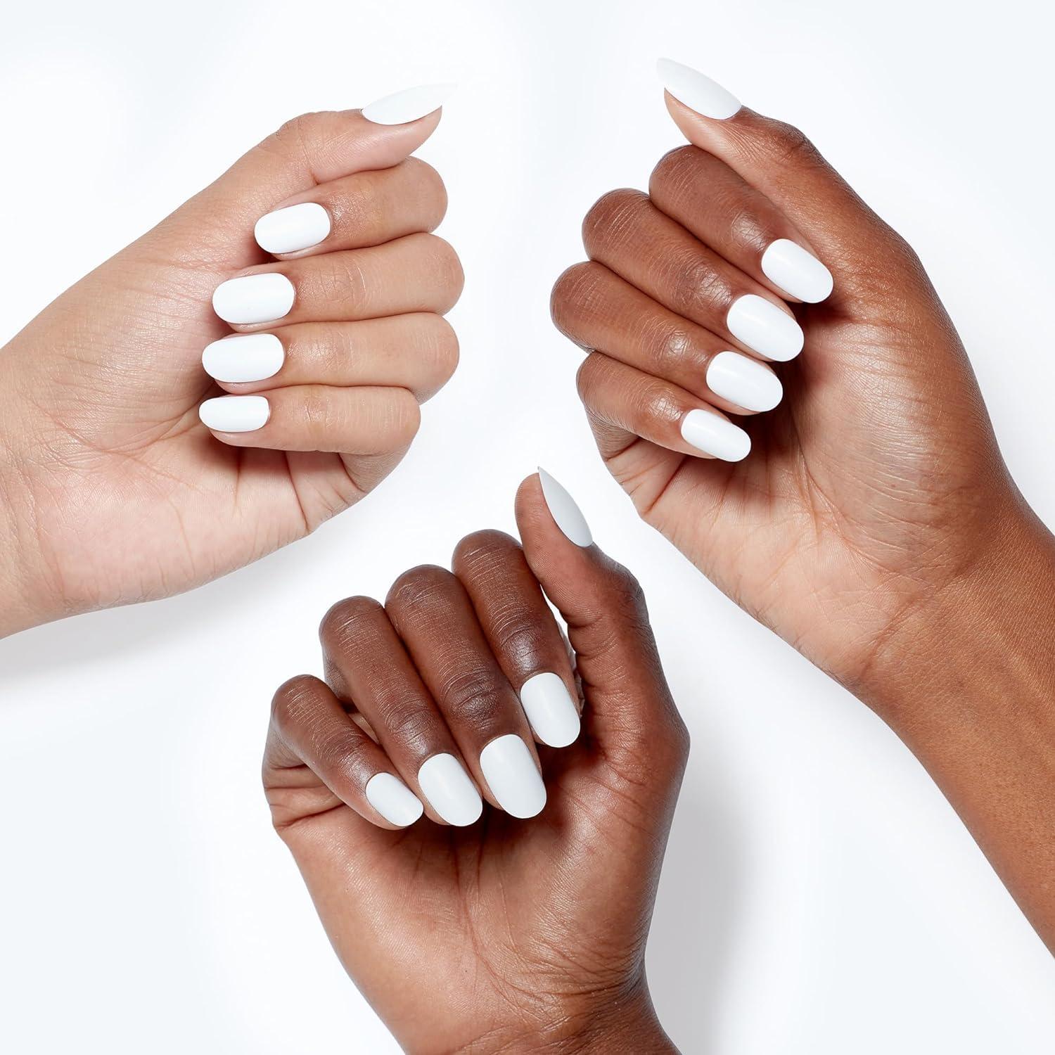 imageOPI xPRESSON Press on Nails  Short Round Classic Shape Nail Art  Light to Neutral Colors  30 Count With Glue  Instant GelLike Salon Manicure  Long Lasting Reusable NondamagingAlpine Snow