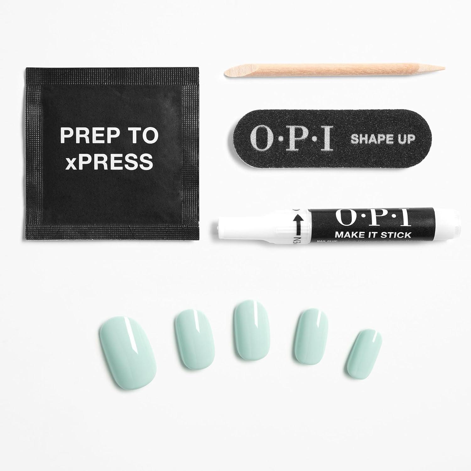 imageOPI xPRESSON Press on Nails  Short Round Classic Shape Nail Art  Light to Neutral Colors  30 Count With Glue  Instant GelLike Salon Manicure  Long Lasting Reusable NondamagingGelato on My Mind
