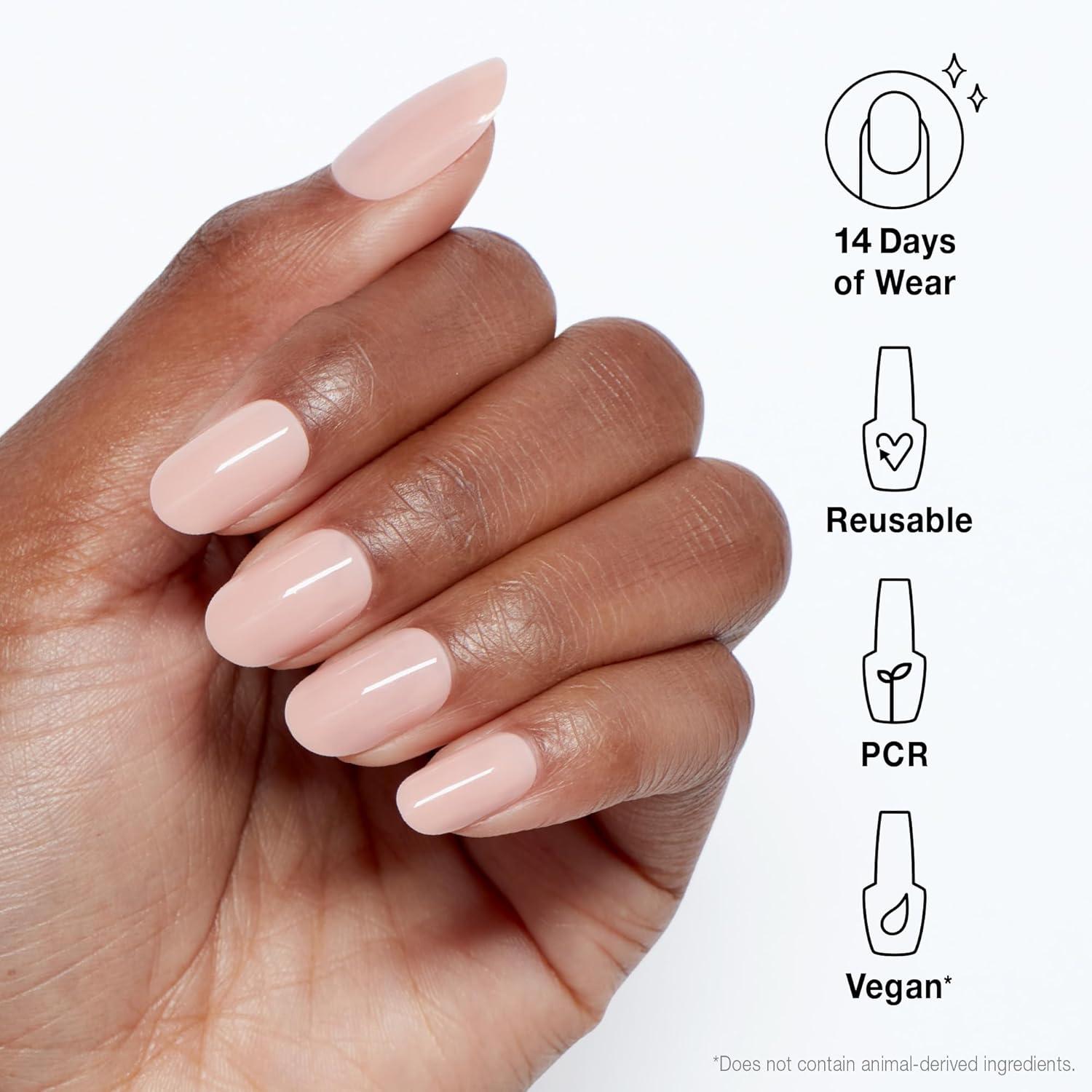 imageOPI xPRESSON Press on Nails  Short Round Classic Shape Nail Art  Light to Neutral Colors  30 Count With Glue  Instant GelLike Salon Manicure  Long Lasting Reusable NondamagingBubble Bath