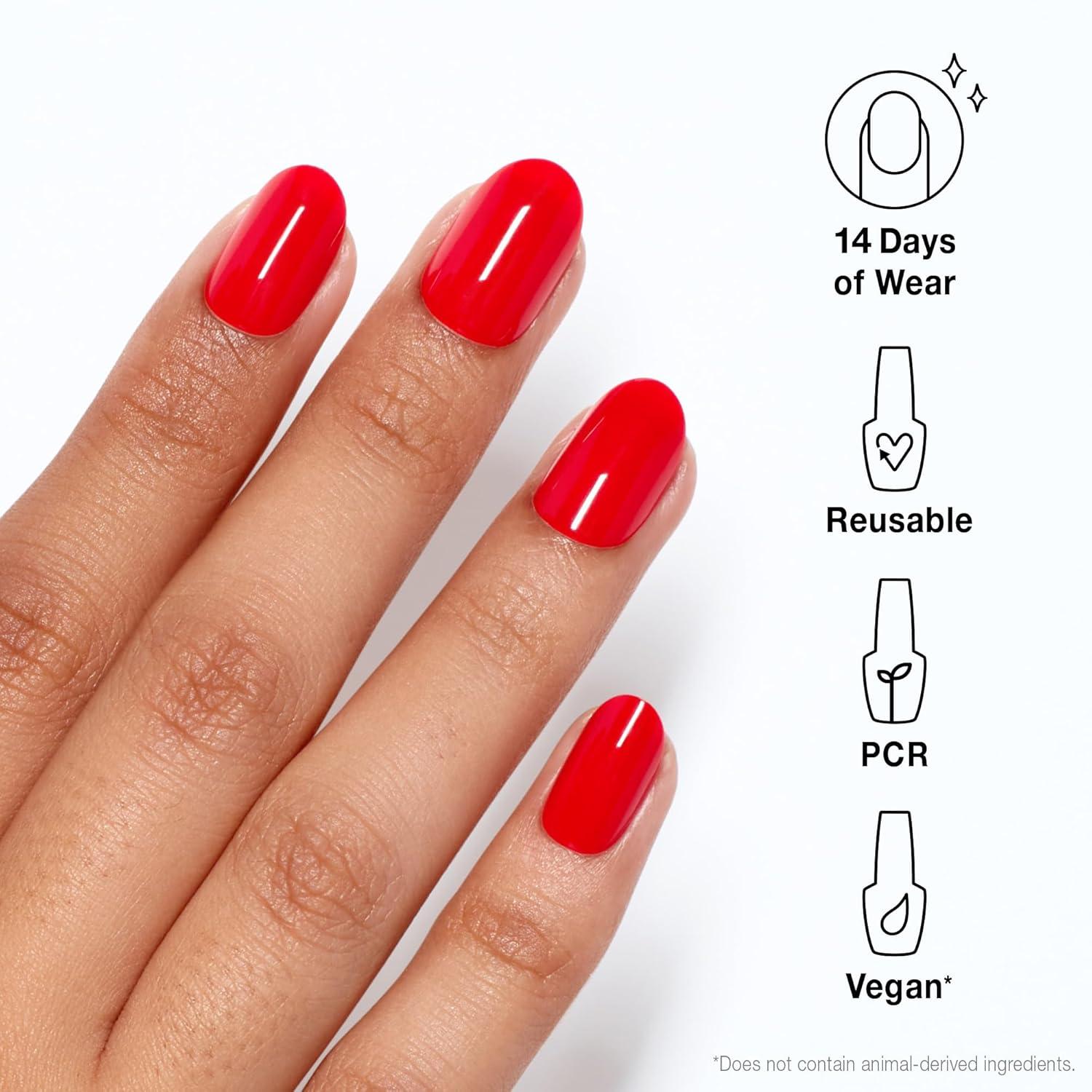 imageOPI xPRESSON Press on Nails  Short Round Classic Shape Nail Art  Light to Neutral Colors  30 Count With Glue  Instant GelLike Salon Manicure  Long Lasting Reusable NondamagingCajun Shrimp