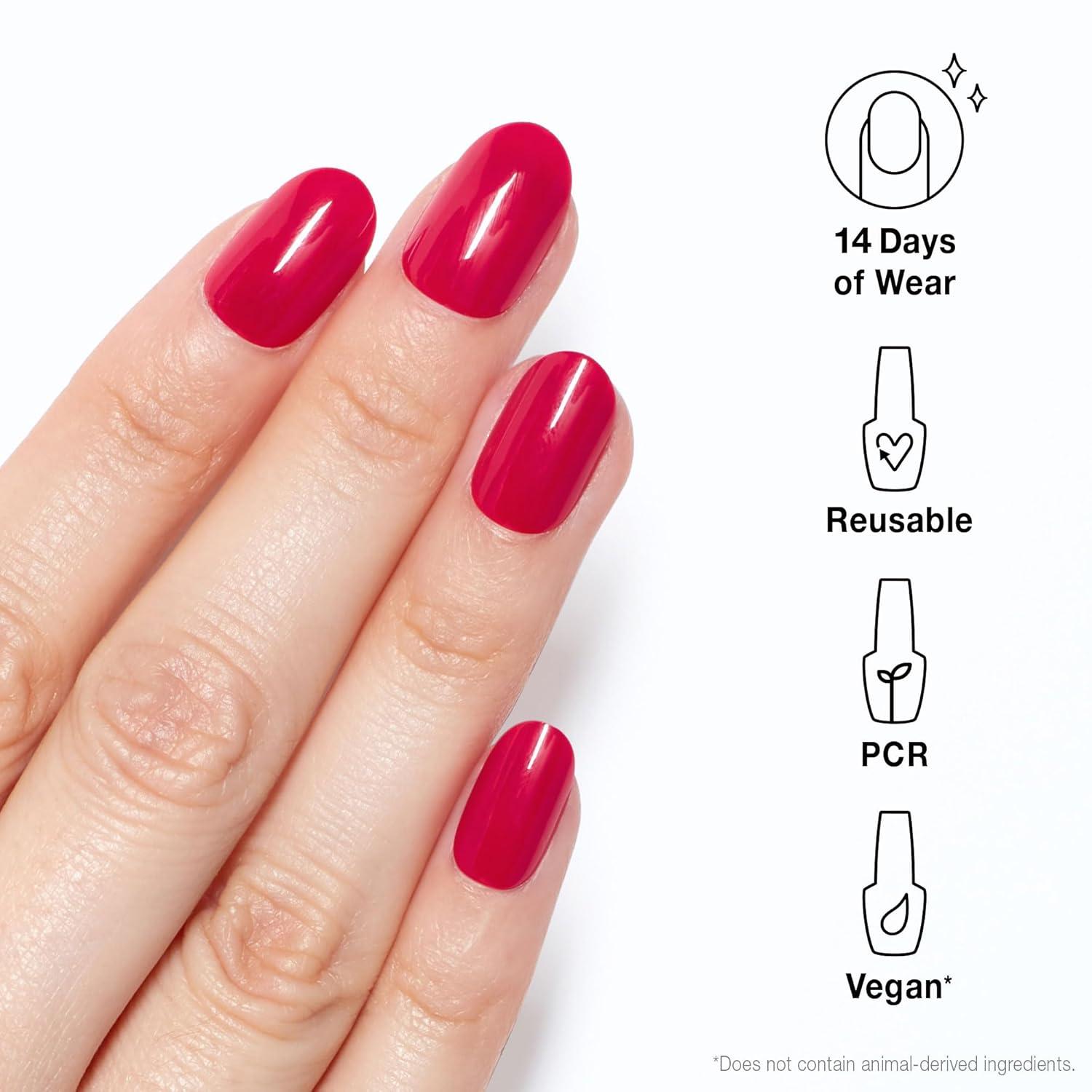imageOPI xPRESSON Press on Nails  Short Round Classic Shape Nail Art  Light to Neutral Colors  30 Count With Glue  Instant GelLike Salon Manicure  Long Lasting Reusable NondamagingStrawberry Margarita