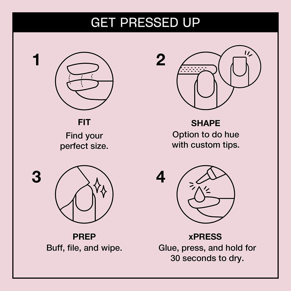 imageOPI xPRESSON Press on Nails  Short Round Classic Shape Nail Art  Light to Neutral Colors  30 Count With Glue  Instant GelLike Salon Manicure  Long Lasting Reusable NondamagingDont Bossa Nova Me Around
