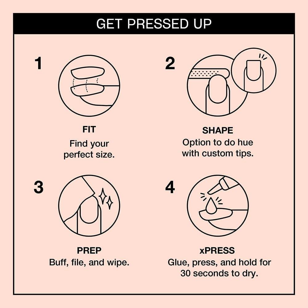imageOPI xPRESSON Press on Nails  Short Round Classic Shape Nail Art  Light to Neutral Colors  30 Count With Glue  Instant GelLike Salon Manicure  Long Lasting Reusable NondamagingThrow Me a Kiss