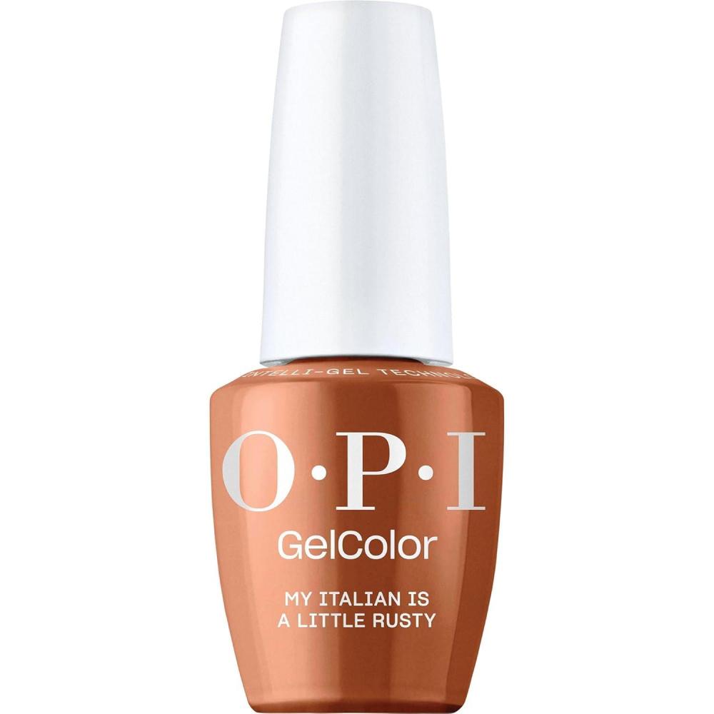 imageOPI GelColor Gel Nail Polish  Opaque Bright Crme UV Cure Gel Nail Polish  Vegan ampamp HEMA Free Long Lasting High ShineMy Italian is a Little Rusty