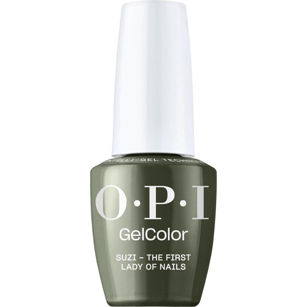 imageOPI GelColor Gel Nail Polish  Opaque Bright Crme UV Cure Gel Nail Polish  Vegan ampamp HEMA Free Long Lasting High ShineSuzi The First Lady of Nails