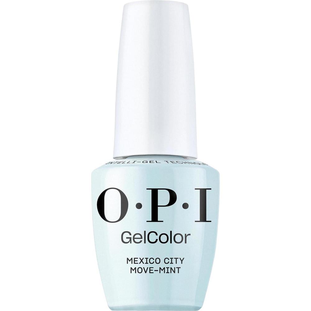 imageOPI GelColor Gel Nail Polish  Opaque Soft Blue Crme UV Cure Gel Nail Polish  Vegan ampamp HEMA Free Long Lasting High ShineMexico City Movemint