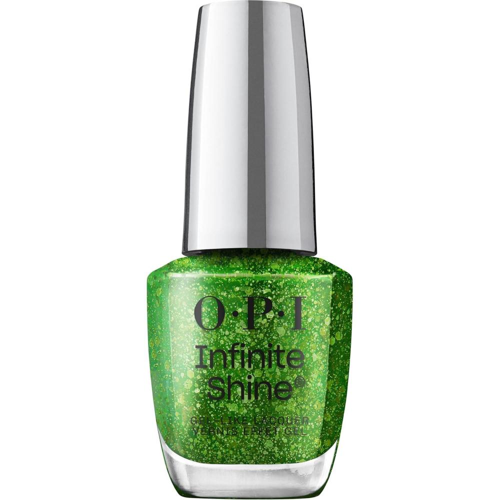 imageOPI Infinite Shine GelLike Lacquer  Opaque Crme Glitter and Sheer Jelly Long Lasting Wear Vegan Nail Polish Shades  Make Em Jelly Collection  Summer 2025CelebrATE That  Jelly Bright Green Glitter