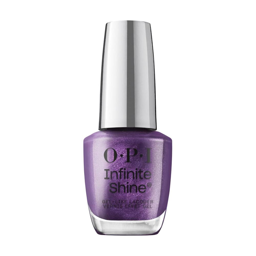 imageOPI Infinite Shine Long Wear Nail Polish  Opaque Metallic Shimmer Gel Like Nail Polish  Vegan Long Lasting Streak FreePurple Reign