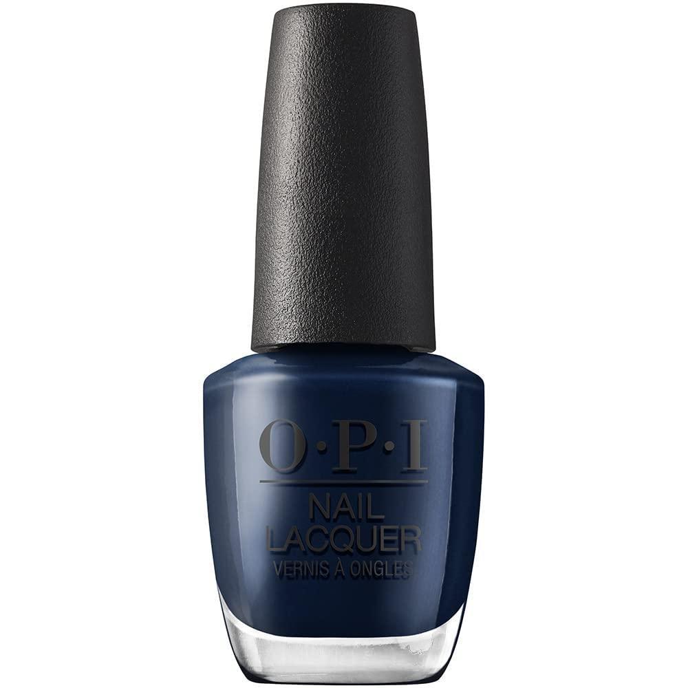 imageOPI Nail Lacquer Midnight Mantra  Opaque Dark Blue Crme Chip Resistant Nail Polish  Vegan Fast Drying Streak Free