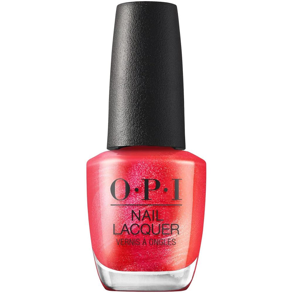 imageOPI Nail Lacquer Nail Polish  Opaque Bright Red Shimmer Chip Resistant Nail Polish  Vegan Fast Drying Streak FreeHeart and Consoul