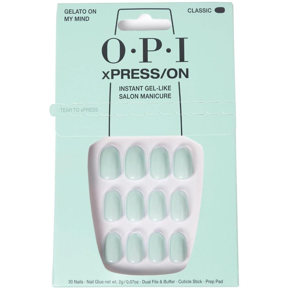 imageOPI xPRESSON Press on Nails  Short Round Classic Shape Nail Art  Light to Neutral Colors  30 Count With Glue  Instant GelLike Salon Manicure  Long Lasting Reusable NondamagingGelato on My Mind