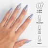 imageOPI xPRESSON Press on Nails  Long Almond Shape Nail Art  30 Count With Glue  Instant GelLike Salon Manicure  Long Lasting Reusable NondamagingTrailglazer
