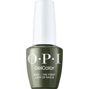 imageOPI GelColor Gel Nail Polish  Opaque Bright Crme UV Cure Gel Nail Polish  Vegan ampamp HEMA Free Long Lasting High ShineSuzi The First Lady of Nails