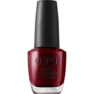 imageOPI Nail Lacquer Nail Polish  Opaque Bright Red Shimmer Chip Resistant Nail Polish  Vegan Fast Drying Streak FreeIm Not Really a Waitress