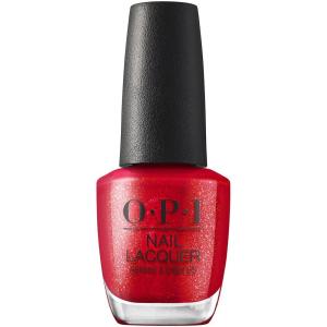 imageOPI Nail Lacquer Nail Polish  Opaque Bright Red Shimmer Chip Resistant Nail Polish  Vegan Fast Drying Streak FreeKiss My Aries