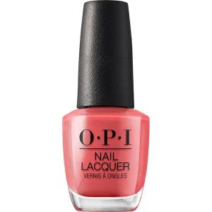 imageOPI Nail Lacquer Nail Polish  Opaque Bright Red Shimmer Chip Resistant Nail Polish  Vegan Fast Drying Streak FreeMy Address is Hollywood