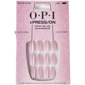 imageOPI xPRESSON Press on Nails  Long Almond Shape Nail Art  30 Count With Glue  Instant GelLike Salon Manicure  Long Lasting Reusable NondamagingEditor in Chic