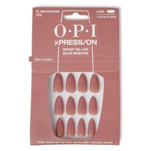 imageOPI xPRESSON Press on Nails  Long Almond Shape Nail Art  30 Count With Glue  Instant GelLike Salon Manicure  Long Lasting Reusable NondamagingEl MatAdoring You