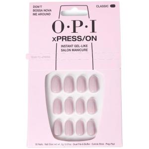imageOPI xPRESSON Press on Nails  Short Round Classic Shape Nail Art  Light to Neutral Colors  30 Count With Glue  Instant GelLike Salon Manicure  Long Lasting Reusable NondamagingDont Bossa Nova Me Around