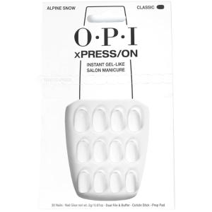 imageOPI xPRESSON Press on Nails  Short Round Classic Shape Nail Art  Light to Neutral Colors  30 Count With Glue  Instant GelLike Salon Manicure  Long Lasting Reusable NondamagingAlpine Snow