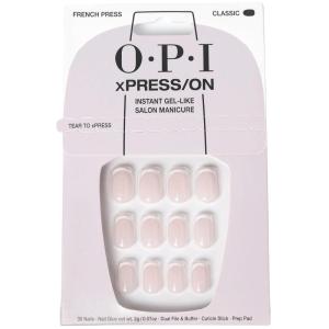 imageOPI xPRESSON Press on Nails  Short Round Classic Shape Nail Art  Light to Neutral Colors  30 Count With Glue  Instant GelLike Salon Manicure  Long Lasting Reusable NondamagingFrench Press