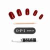 imageOPI On Point Big Candy Apple Red  Short Round Bright Red with Gold Glitter Nail Art Press On Nails  24 Count with Nail Glue  Long Lasting Reusable Nondamaging  Fall 2025 Shades