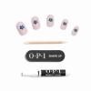 imageOPI On Point Blossom Sauce  Short Round Light Lavender with Blue Flower Nail Art Press On Nails  24 Count with Glue  Long Lasting Reusable Nondamaging  Fall 2025 Shades