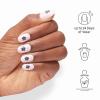 imageOPI On Point Blossom Sauce  Short Round Light Lavender with Blue Flower Nail Art Press On Nails  24 Count with Glue  Long Lasting Reusable Nondamaging  Fall 2025 Shades