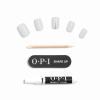 imageOPI On Point Hawt Date Lined Up  Short Round White with Silver Shimmer Nail Art Press On Nails  24 Count with Glue  Long Lasting Reusable Nondamaging  Fall 2025 Shades