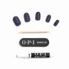 imageOPI On Point Less is Norse  Short Round Dark Deep Blue Press On Nails  24 Count with Nail Glue  Long Lasting Reusable Nondamaging  Fall 2025 Shades
