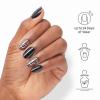 imageOPI On Point Swirl Next Door  Short Round Black with Abstract Swirls Nail Art Press On Nails  24 Count with Nail Glue  Long Lasting Reusable Nondamaging  Fall 2025 Shades