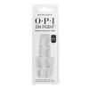 imageOPI On Point Hawt Date Lined Up  Short Round White with Silver Shimmer Nail Art Press On Nails  24 Count with Glue  Long Lasting Reusable Nondamaging  Fall 2025 Shades