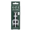 imageOPI On Point Peppermint Bark and Bite  Short Round Dark Green Silver Shimmer Press On Nails  24 Count with Nail Glue  Long Lasting Reusable Nondamaging  Fall 2025 Shades