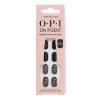 imageOPI On Point Swirl Next Door  Short Round Black with Abstract Swirls Nail Art Press On Nails  24 Count with Nail Glue  Long Lasting Reusable Nondamaging  Fall 2025 Shades