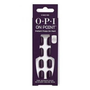 imageOPI On Point O Suzi Mio  Short Round Dark Purple Press On Nails  24 Count with Nail Glue  Long Lasting Reusable Nondamaging  Fall 2025 Shades