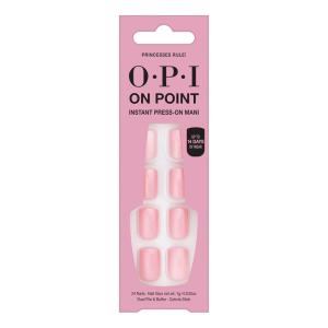 imageOPI On Point Press On Nails  Short Round Classic ampamp Accent Nail Art Press On Nails  24 Count With Nail Glue  Instant PressOn Mani  Long Lasting Reusable NondamagingPrincesses Rule