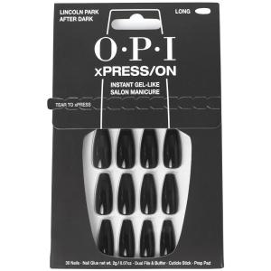 imageOPI xPRESSON Press on Nails  Long Coffin Shape Nail Art  30 Count With Glue  Instant GelLike Salon Manicure  Long Lasting Reusable NondamagingLincoln Park After Dark