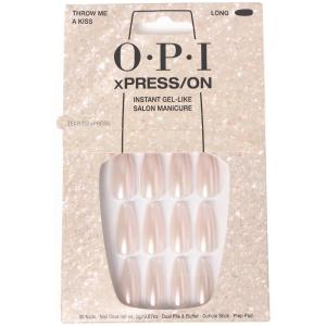 imageOPI xPRESSON Press on Nails  Long Coffin Shape Nail Art  30 Count With Glue  Instant GelLike Salon Manicure  Long Lasting Reusable NondamagingThrow Me a Kiss