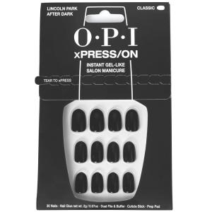 imageOPI xPRESSON Press on Nails  Short Round Classic Shape Nail Art  Dark Colors  30 Count With Glue  Instant GelLike Salon Manicure  Long Lasting Reusable NondamagingLincoln Park After Dark