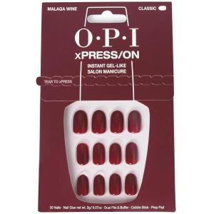 imageOPI xPRESSON Press on Nails  Short Round Classic Shape Nail Art  Dark Colors  30 Count With Glue  Instant GelLike Salon Manicure  Long Lasting Reusable NondamagingMalaga Wine